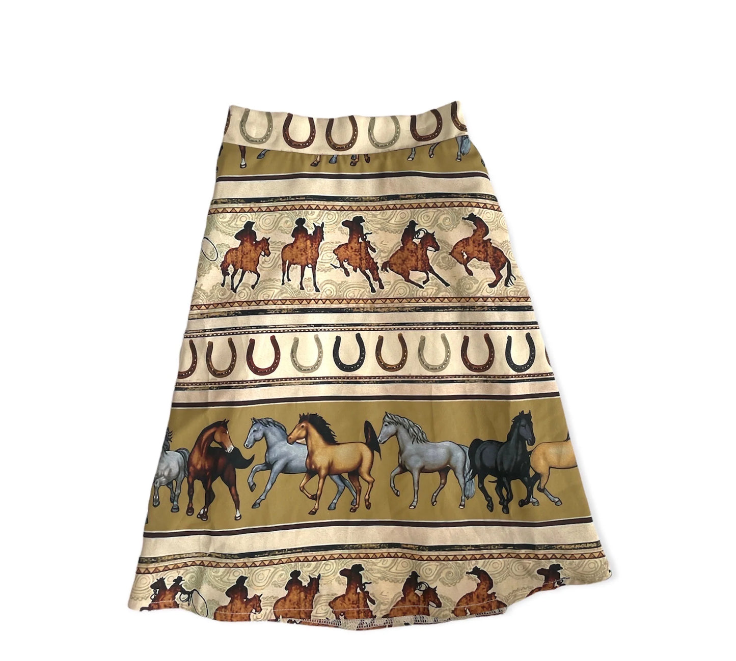 Shea Baby Gold Wild Horses Maxi Skirt