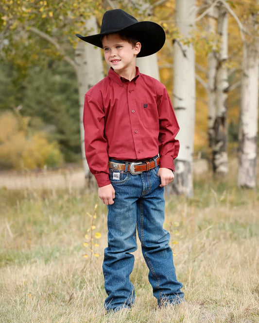 Cinch Boy's White Label in Dark Stonewash