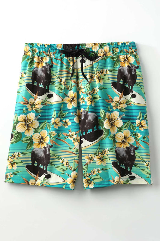 Cinch Cow Surfing Men's Swim Trunks