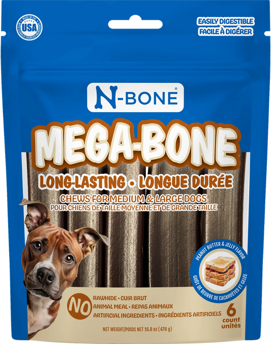 N-Bone Mega-Bone Long-Lasting Chew-Peanut Butter & Jelly Flavor