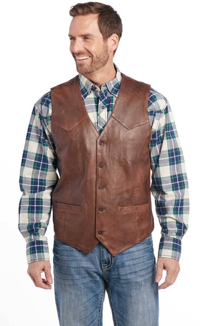 Cripple Creek Button Front Lamb Nappa Vest