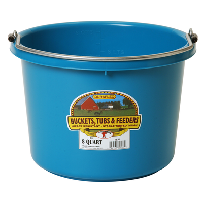 Little Giant® DuraFlex 8 Qt Plastic Bucket - Teal
