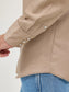 Wrangler Cowboy Cut Firm Finish Long Sleeve Work Shirt in Khaki
