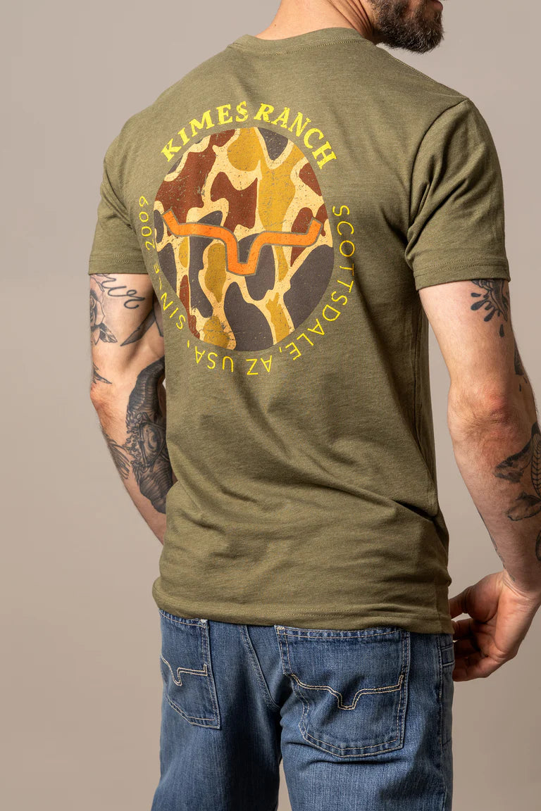 Kimes Military Green Circular Duck Camo T-Shirt