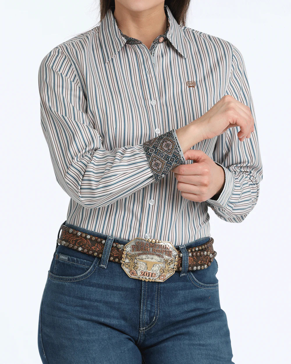 Cinch Women’s Tencel Arena Fit Button-Down Western Shirt