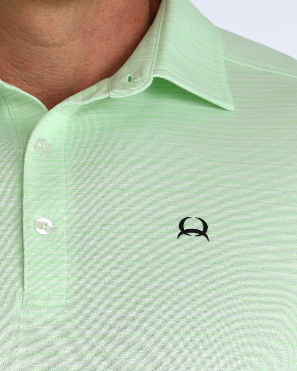 Cinch Men's Arenaflex Polo in Green Stripe