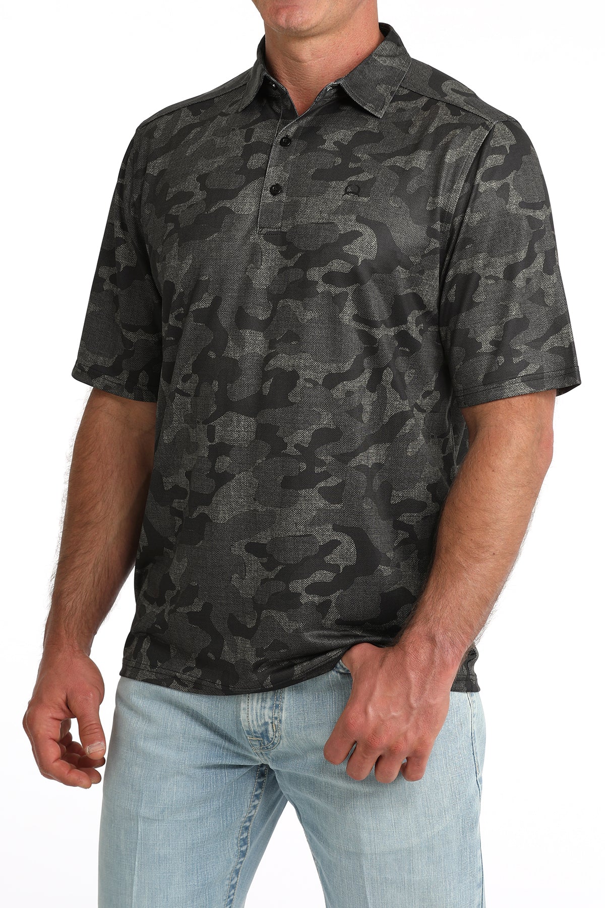 Cinch Black Camo ArenaFlex Polo