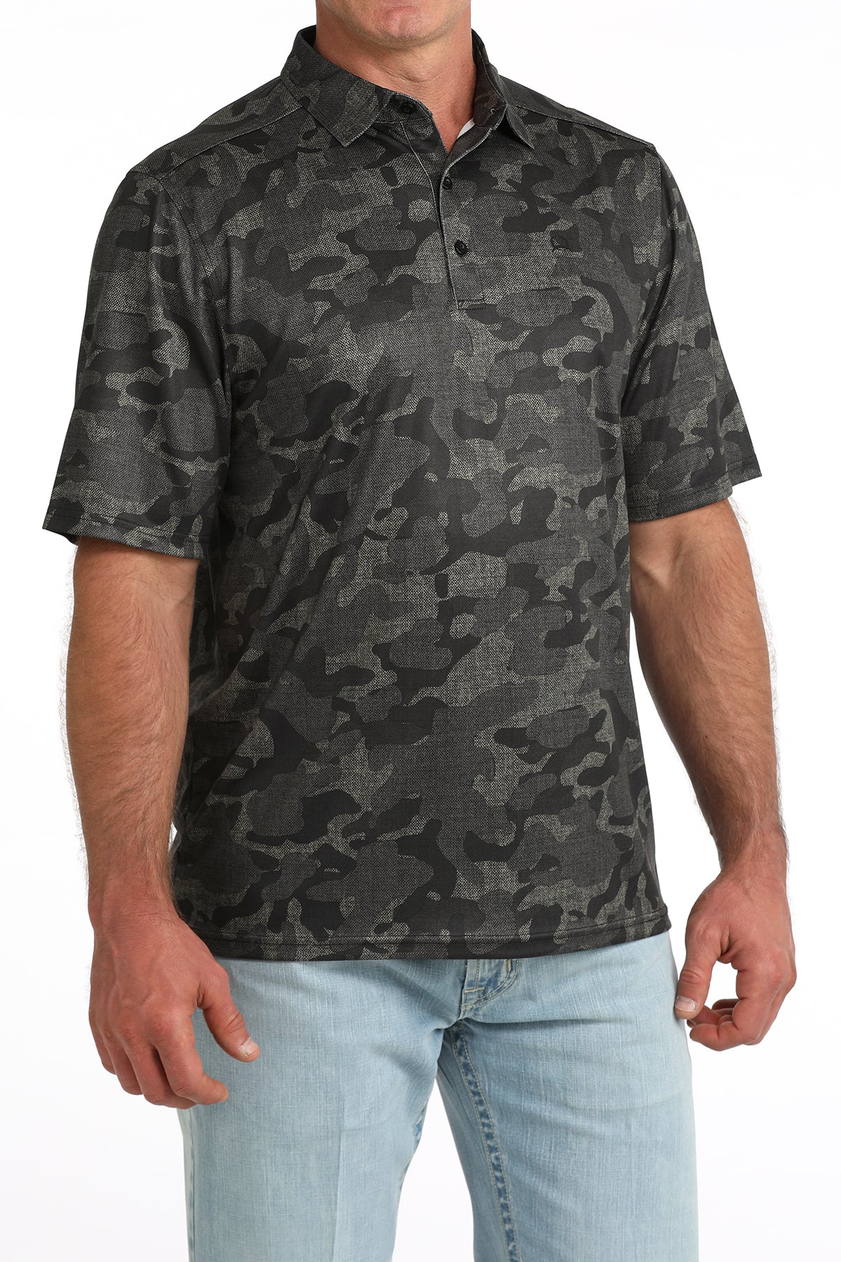 Cinch Black Camo ArenaFlex Polo