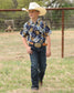 Cinch Boy's Arenaflex Polo in Hawaiian Print