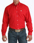 Cinch Men's Solid Classic Fit Button-Down Western Shirt in Red