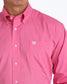 Men's Pink Classic Fit Button-Down Western Shirt