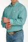 Cinch Men's Turquoise Stripe Button-Down Shirt