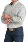Cinch White Plaid Long Sleeve Button Down Shirt