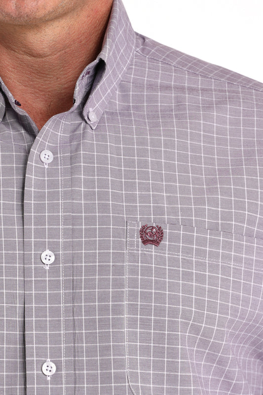 Cinch Lilac Plaid Long Sleeve Shirt