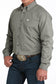 Cinch Men's Long Sleeve Olive Button Down Shirt