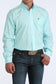 Cinch Men's Classic Fit Button-Down Western Shirt in Blue Geometric Print