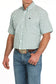 Cinch Turquoise Plaid Short Sleeve Shirt