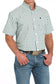 Cinch Turquoise Plaid Short Sleeve Shirt