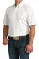 Cinch Men's Classic Fit Button-Down Western Shirt in White Windowpane Plaid