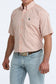 Cinch Short Sleeve Coral Geometric Shirt