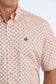 Cinch Short Sleeve Coral Geometric Shirt