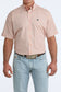 Cinch Short Sleeve Coral Geometric Shirt