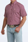 Cinch Short Sleeve Shirt in Purple Medallion Print