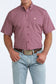 Cinch Short Sleeve Shirt in Purple Medallion Print