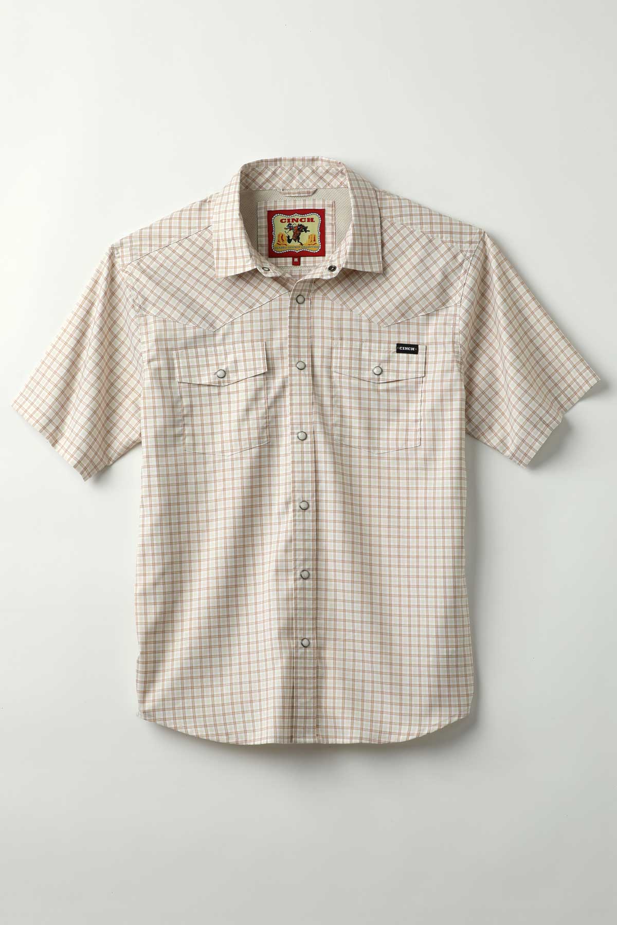 Cinch Men's Arenaflex Camp Shirt in White Plaid