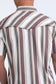 Cinch Camp Shirt in Burgundy & White Stripe