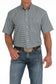 Cinch Light Blue Print ArenaFlex Short Sleeve Western Shirt