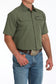Cinch Men's Olive ArenaFlex Short Sleeve Shirt