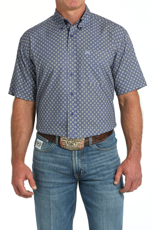Cinch Men's ArenaFlex Dark Cornflower Geo Western Shirt