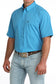Cinch Men's Solid Blue ArenaFlex Short Sleeve Shirt