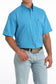 Cinch Men's Solid Blue ArenaFlex Short Sleeve Shirt
