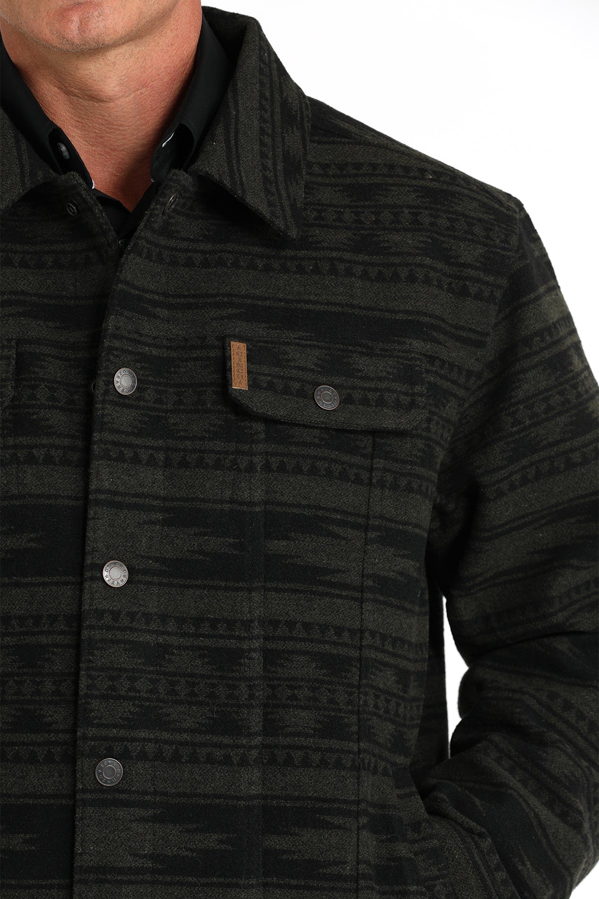 Cinch Men's Forest Wooly Aztec Trucker Jacket