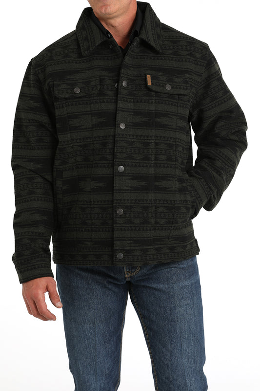 Cinch Men's Forest Wooly Aztec Trucker Jacket