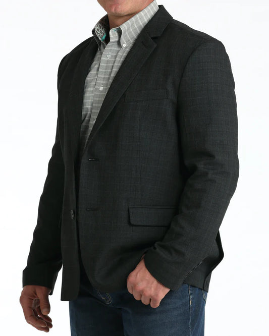 Cinch Charcoal Plaid Sport Coat