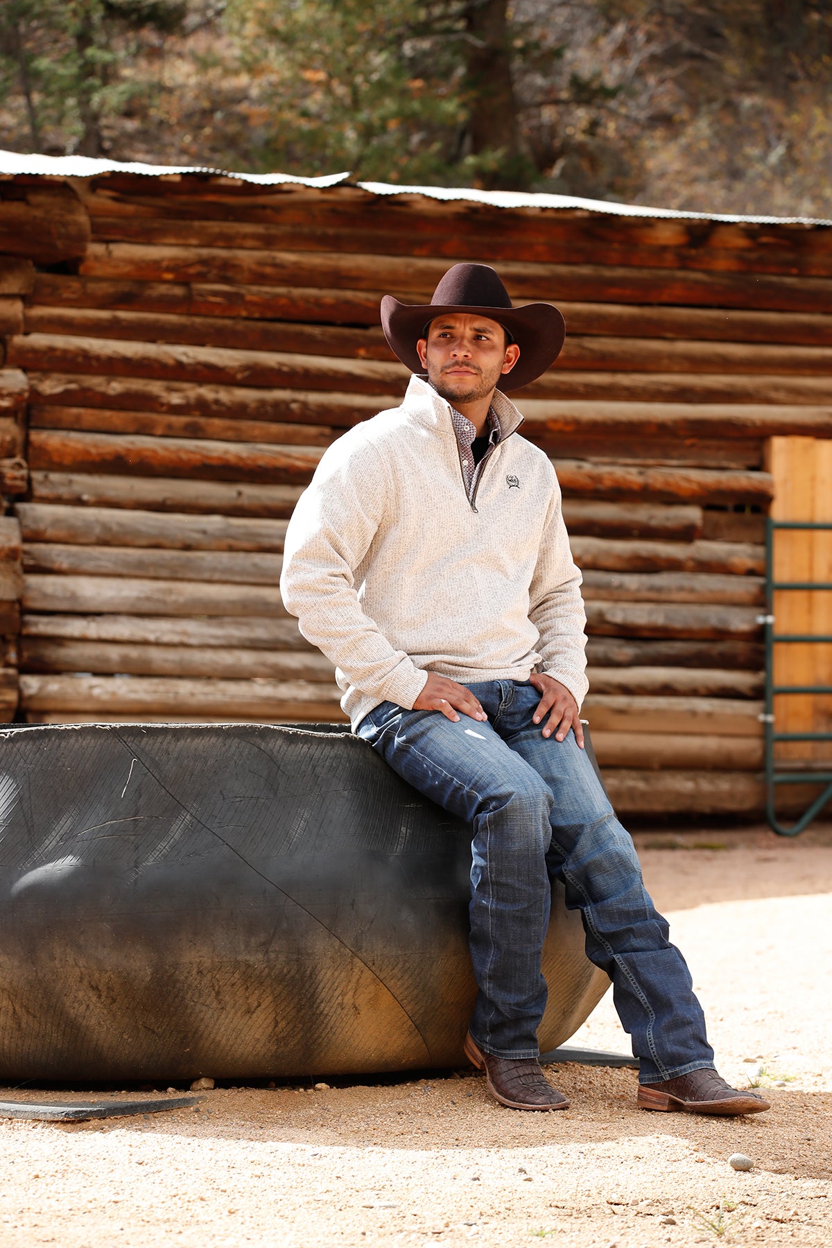 Cinch Men's 1/4-Zip Pullover in Stone