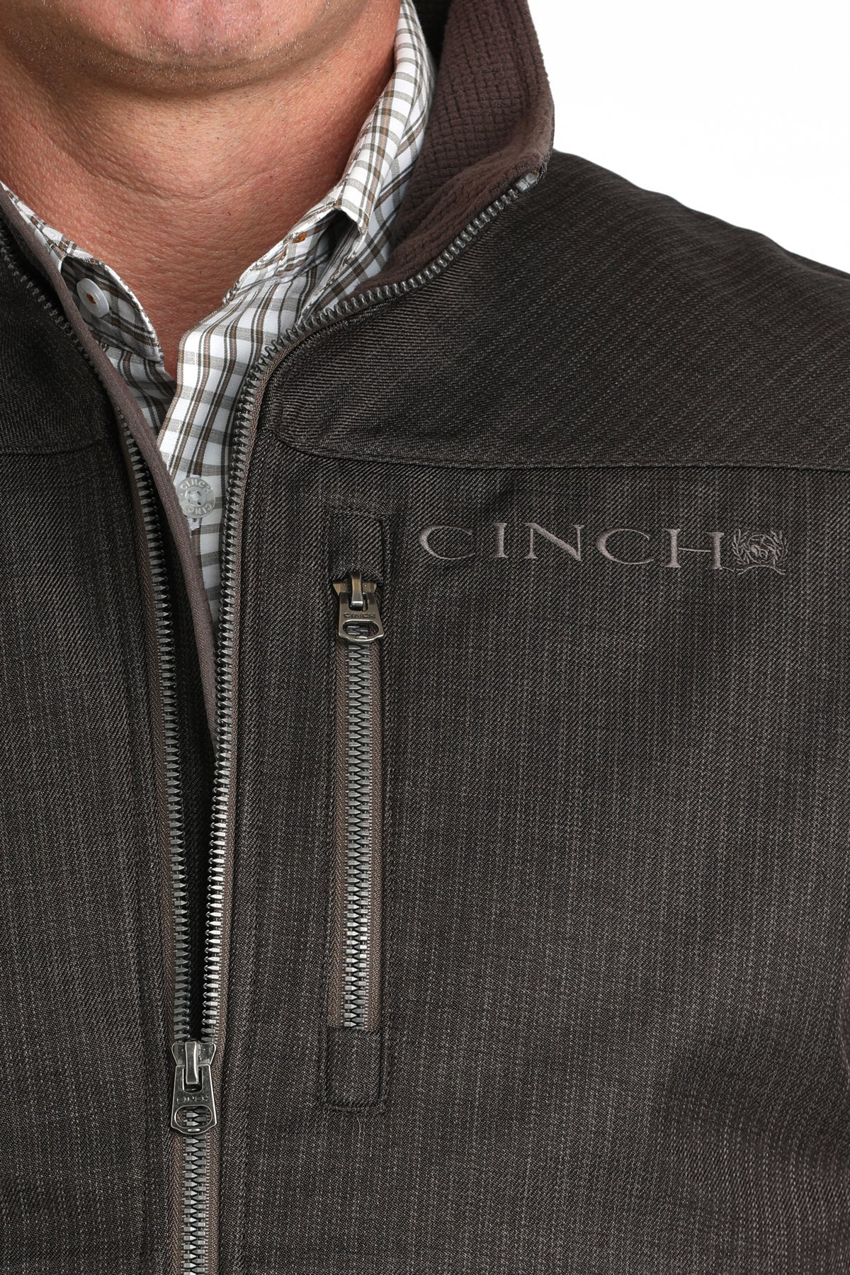 Cinch Men's Bonded Vest in Brown