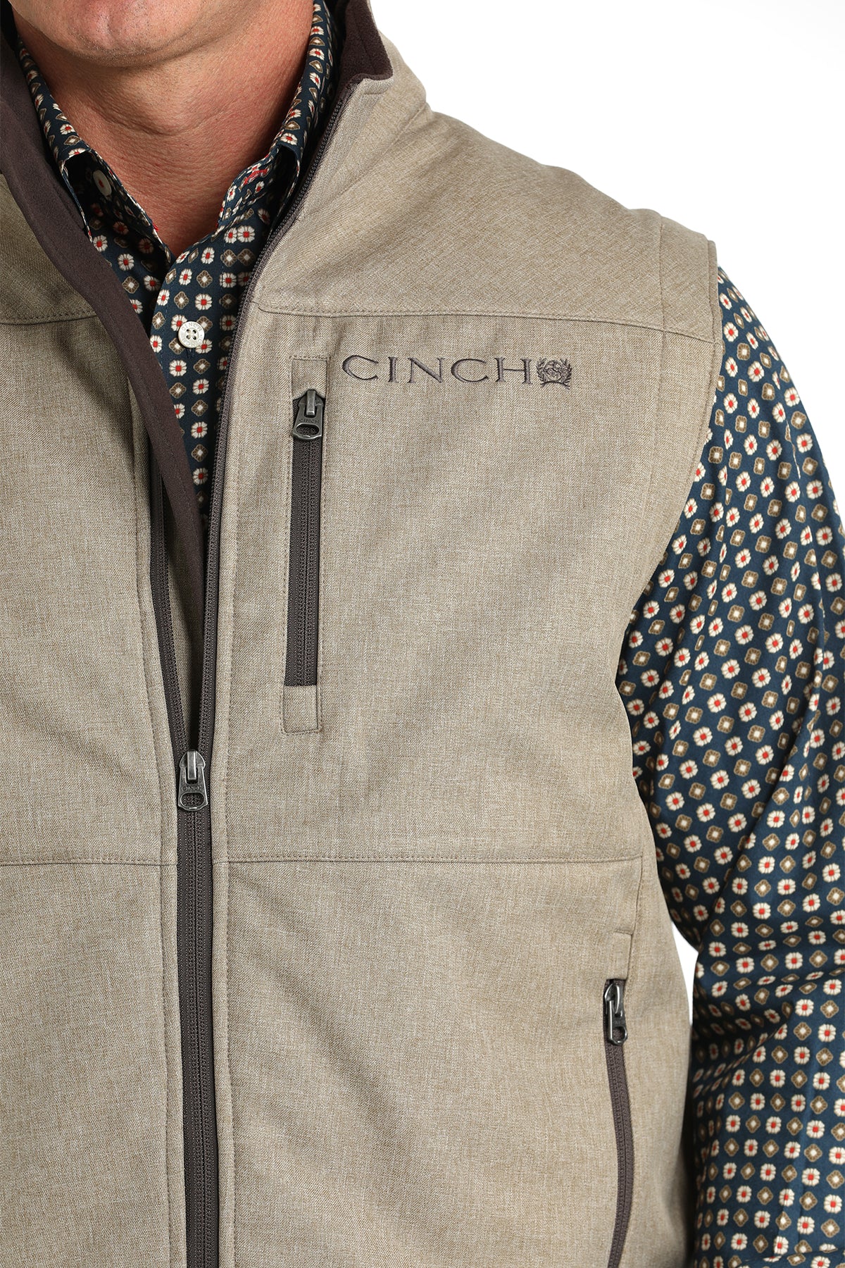 Cinch Men's Concealed Carry Gray Bonded Vest