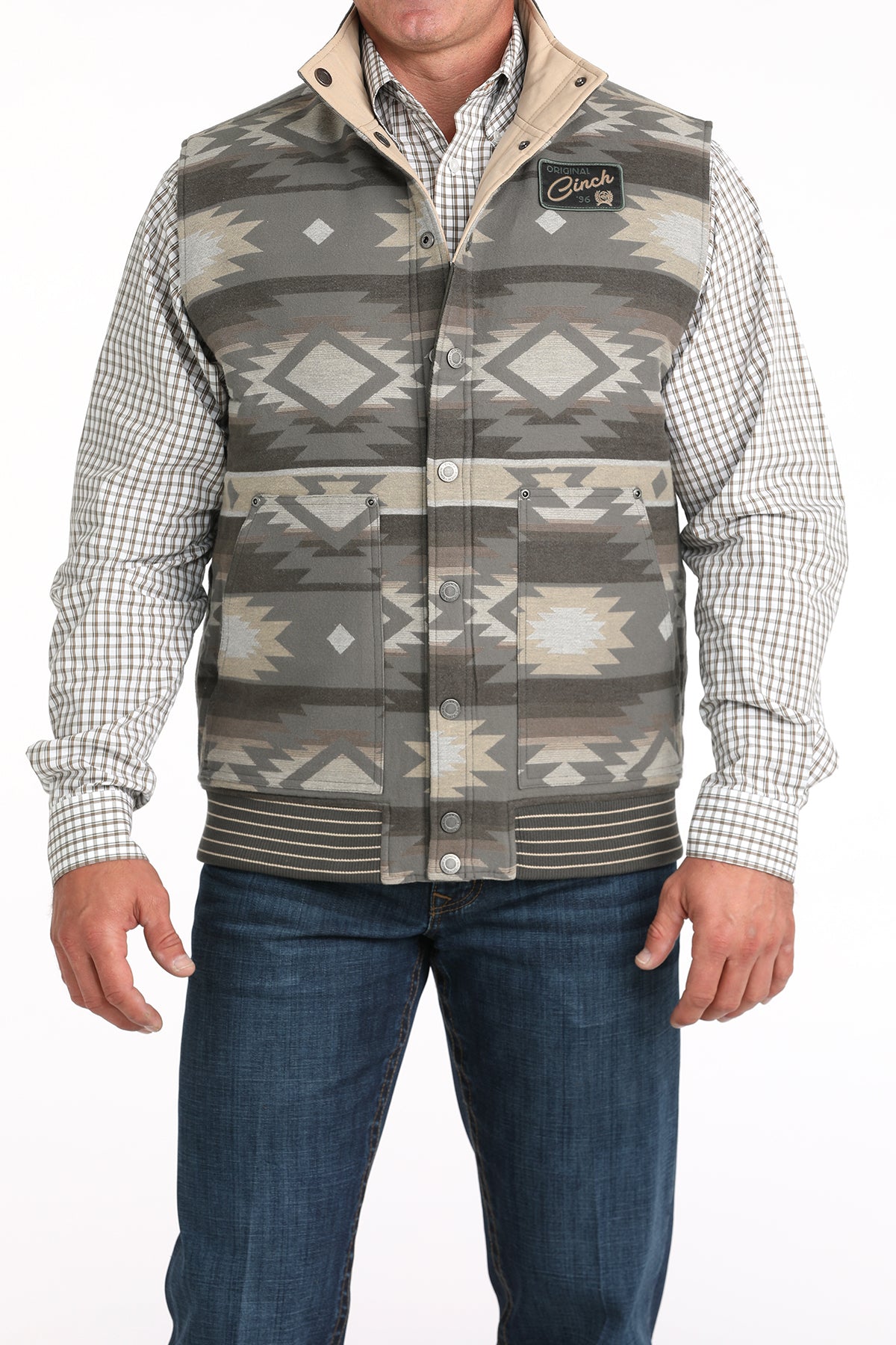 Cinch Men's Olive Reversible Vest