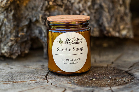 McIntire Saddlery Saddle Shop Candle