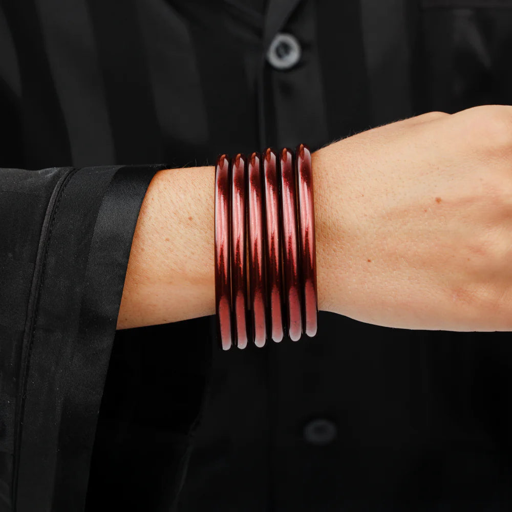 Merlot All Weather Bangles®- Set of 6