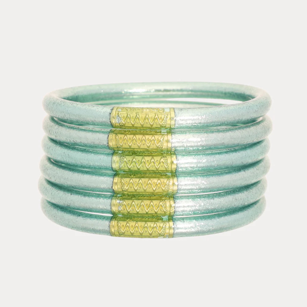 Mint All Weather Bangles® Serenity Prayer - Set of 6