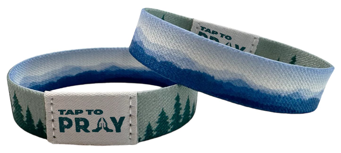 Tap to Pray Mountains and Forest Wristband