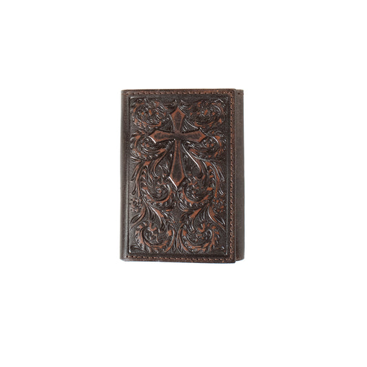 Nocona Scroll Cross Trifold Wallet