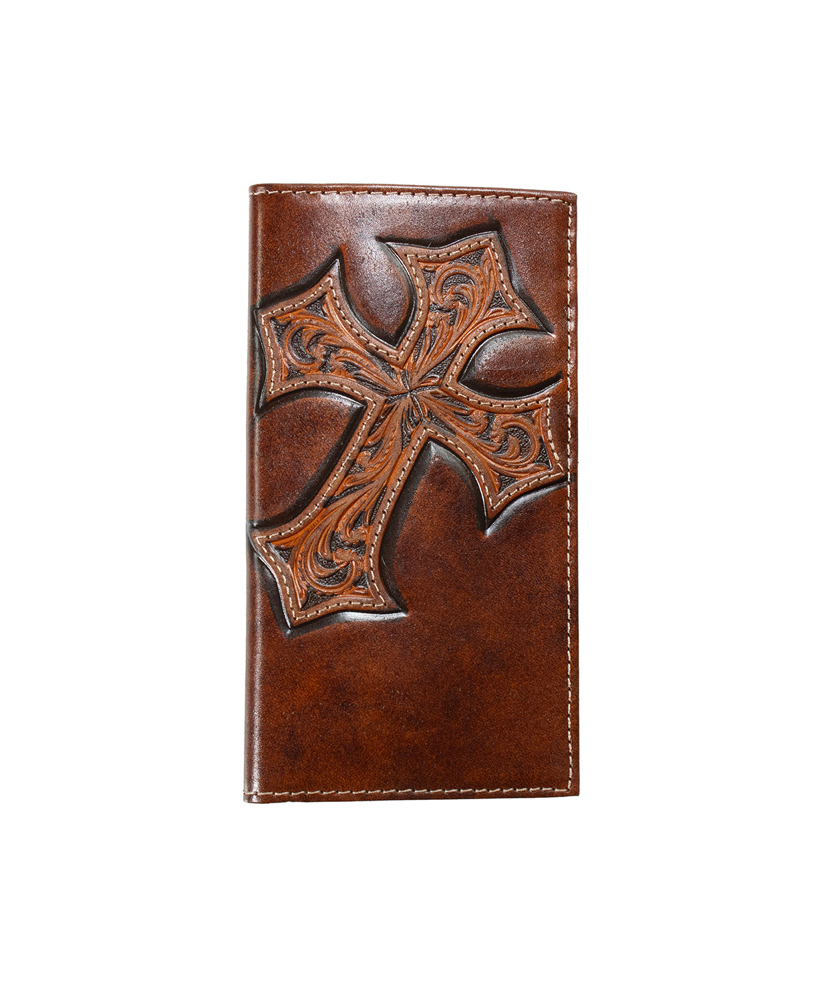 Nocona Dark Brown Diagonal Cross Rodeo Wallet