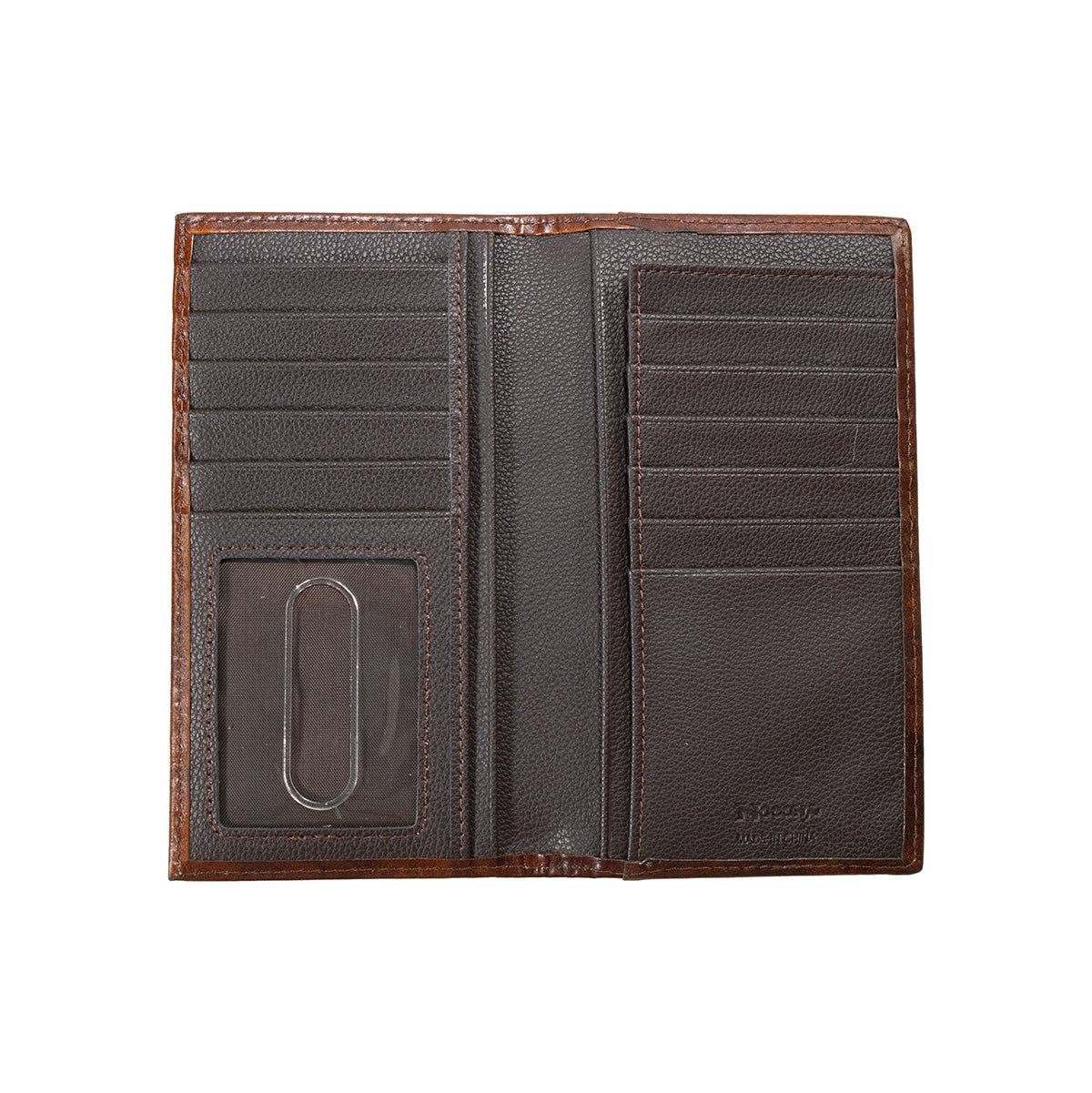 Nocona Dark Brown Diagonal Cross Rodeo Wallet