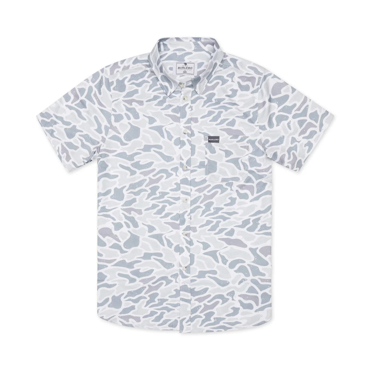 Burlebo Performance Button Up in White Camo
